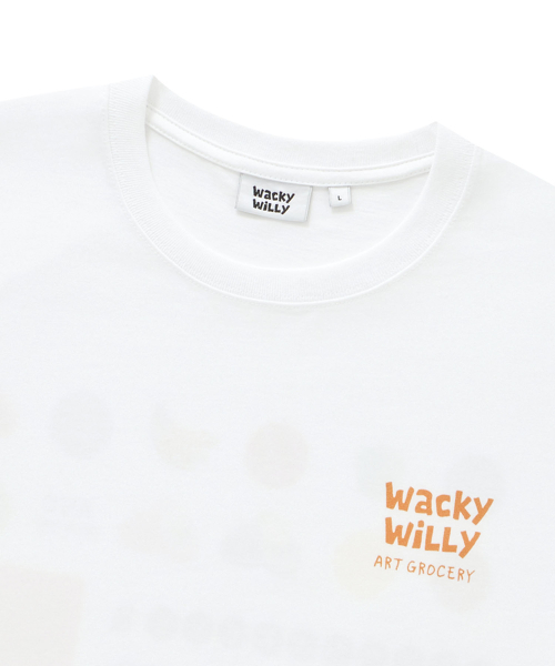 Wacky WiLLy（ワッキーウィリー）の「[グロサリー] アッセンブルアート 半袖Tシャツ ホワイト（Tシャツ/カットソー・レディース・その他・SMALL/MEDIUM/LARGE/X-LARGE）」の3枚目の写真