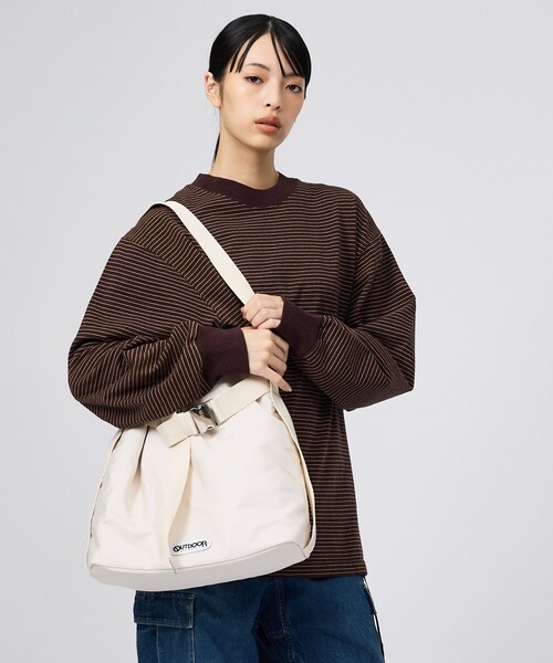 OUTDOOR PRODUCTS（アウトドアプロダクツ）の「【OUTDOOR PRODUCTS / アウトドアプロダクツ】2WAY巾着ベルトナイロントートバッグM/ナイロン/トート2way Belt Tote [M]バッグ（トートバッグ・レディース・ブラック/ブラウン/シルバー/アイボリー・フリー）」の12枚目の写真
