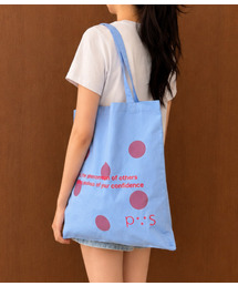 PEEVES PEEVES（フィブス フィブス）の「Dot Signature Logo Bag / Blue（エコバッグ/サブバッグ）」