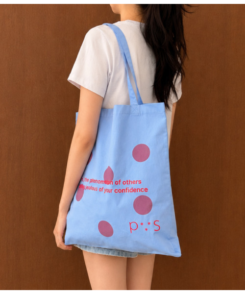 PEEVES PEEVES(フィブス フィブス)の「Dot Signature Logo Bag / Blue(エコバッグ/サブバッグ・レディース・その他・OS)」の1枚目の写真