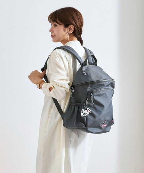 BALMORAL(バルモラル)の「BALMORAL 11ポケット筒形バックパック 20L(バックパック/リュック・レディース・グレイッシュベージュ/ダークグレー/ネイビー系/その他1/ブラック/スモークピンク・FREE)」の3枚目の写真