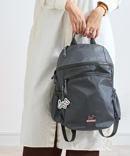 BALMORAL(バルモラル)の「BALMORAL 11ポケット筒形バックパック 20L(バックパック/リュック・レディース・グレイッシュベージュ/ダークグレー/ネイビー系/その他1/ブラック/スモークピンク・FREE)」の7枚目の写真