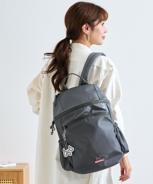 BALMORAL(バルモラル)の「BALMORAL 11ポケット筒形バックパック 20L(バックパック/リュック・レディース・グレイッシュベージュ/ダークグレー/ネイビー系/その他1/ブラック/スモークピンク・FREE)」の8枚目の写真
