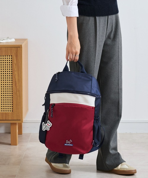 BALMORAL(バルモラル)の「BALMORAL 11ポケット筒形バックパック 20L(バックパック/リュック・レディース・グレイッシュベージュ/ダークグレー/ネイビー系/その他1/ブラック/スモークピンク・FREE)」の11枚目の写真