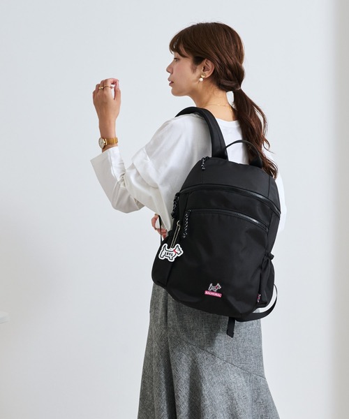 BALMORAL(バルモラル)の「BALMORAL 11ポケット筒形バックパック 20L(バックパック/リュック・レディース・グレイッシュベージュ/ダークグレー/ネイビー系/その他1/ブラック/スモークピンク・FREE)」の13枚目の写真