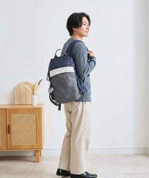 BALMORAL(バルモラル)の「BALMORAL 11ポケット筒形バックパック 20L(バックパック/リュック・レディース・グレイッシュベージュ/ダークグレー/ネイビー系/その他1/ブラック/スモークピンク・FREE)」の16枚目の写真