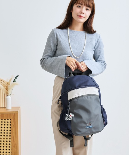 BALMORAL(バルモラル)の「BALMORAL 11ポケット筒形バックパック 20L(バックパック/リュック・レディース・グレイッシュベージュ/ダークグレー/ネイビー系/その他1/ブラック/スモークピンク・FREE)」の18枚目の写真