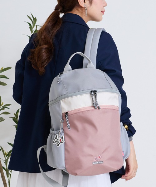 BALMORAL(バルモラル)の「BALMORAL 11ポケット筒形バックパック 20L(バックパック/リュック・レディース・グレイッシュベージュ/ダークグレー/ネイビー系/その他1/ブラック/スモークピンク・FREE)」の21枚目の写真