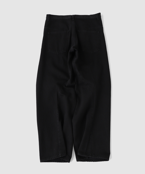 NVRFRGT(ネヴァーフォーゲット)の「NVRFRGT / ネヴァーフォーゲット 3D TWISTED WIDE LEG JEANS F.BLAC(デニムパンツ・メンズ・ブラック・3/2/1)」の2枚目の写真