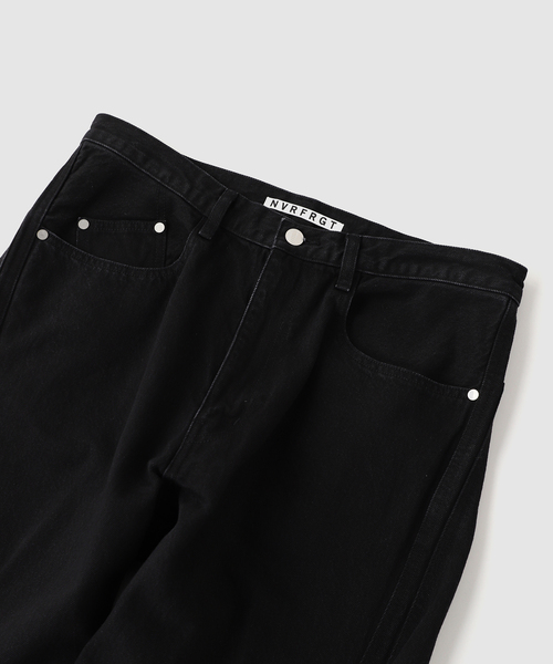 NVRFRGT(ネヴァーフォーゲット)の「NVRFRGT / ネヴァーフォーゲット 3D TWISTED WIDE LEG JEANS F.BLAC(デニムパンツ・メンズ・ブラック・3/2/1)」の3枚目の写真