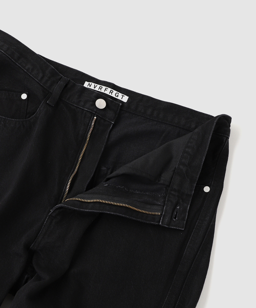 NVRFRGT(ネヴァーフォーゲット)の「NVRFRGT / ネヴァーフォーゲット 3D TWISTED WIDE LEG JEANS F.BLAC(デニムパンツ・メンズ・ブラック・3/2/1)」の4枚目の写真