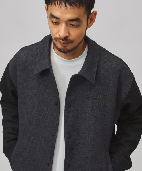 NEW BALANCE（ニューバランス）の「【別注】ニューバランス New Balance ウールライクバーシティージャケット 限定コラボ（ブルゾン・メンズ・チャコールグレー/ネイビー/ブラック・S/M/L/LL）」の20枚目の写真