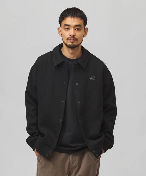 NEW BALANCE（ニューバランス）の「【別注】ニューバランス New Balance ウールライクバーシティージャケット 限定コラボ（ブルゾン・メンズ・チャコールグレー/ネイビー/ブラック・S/M/L/LL）」の7枚目の写真