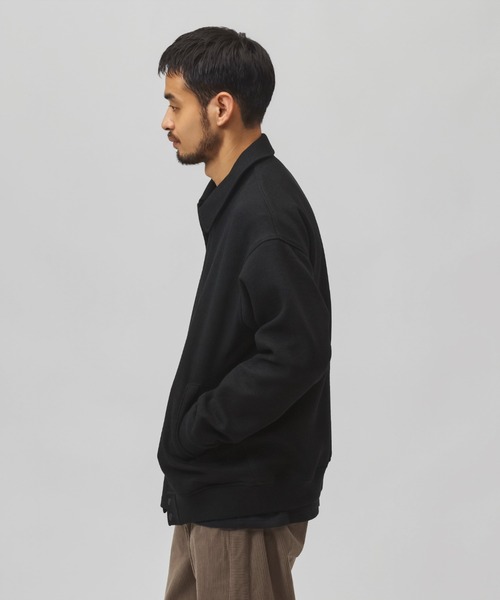 NEW BALANCE（ニューバランス）の「【別注】ニューバランス New Balance ウールライクバーシティージャケット 限定コラボ（ブルゾン・メンズ・チャコールグレー/ネイビー/ブラック・S/M/L/LL）」の8枚目の写真