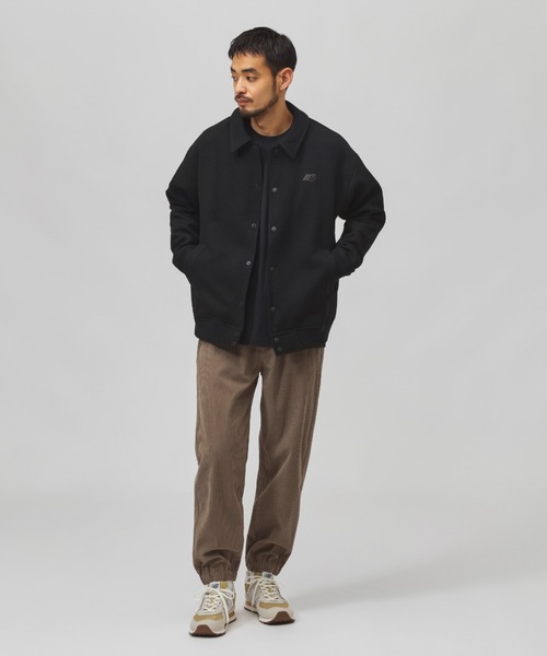 NEW BALANCE（ニューバランス）の「【別注】ニューバランス New Balance ウールライクバーシティージャケット 限定コラボ（ブルゾン・メンズ・チャコールグレー/ネイビー/ブラック・S/M/L/LL）」の10枚目の写真