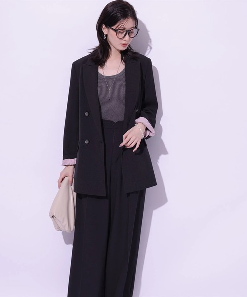 Arpege story(アルページュストーリー)の「タックワイドパンツ(その他パンツ・レディース・ブラック/ダークブラウン/チャコールグレー・0/1/2)」の9枚目の写真