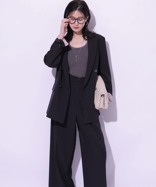Arpege story(アルページュストーリー)の「タックワイドパンツ(その他パンツ・レディース・ブラック/ダークブラウン/チャコールグレー・0/1/2)」の8枚目の写真