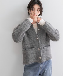 URBAN RESEARCH ROSSO WOMEN（アーバンリサーチ　ロッソ）の「『WEB限定』ウール混ブークレニットジャケット（ノーカラージャケット）」