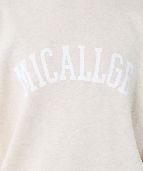 MICA&DEAL(マイカ&ディール)の「"MICALLGE"ロゴラグランスリーブスウェット(スウェット・レディース・チャコールグレー/オートミール/グレー・FREE)」の11枚目の写真