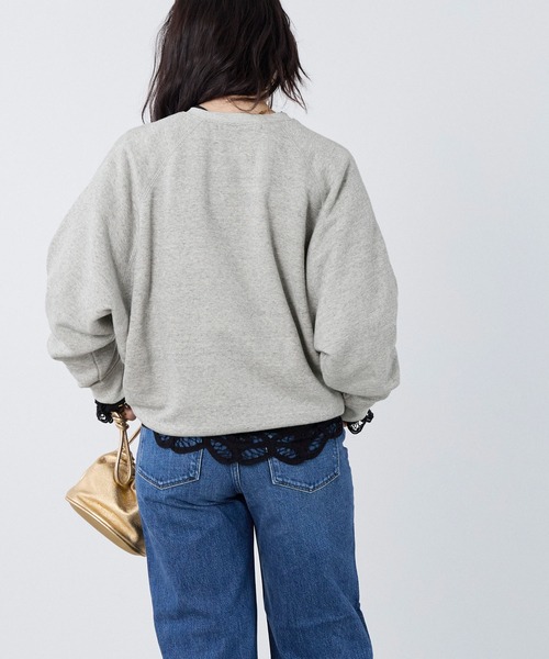 MICA&DEAL(マイカ&ディール)の「"MICALLGE"ロゴラグランスリーブスウェット(スウェット・レディース・チャコールグレー/オートミール/グレー・FREE)」の17枚目の写真