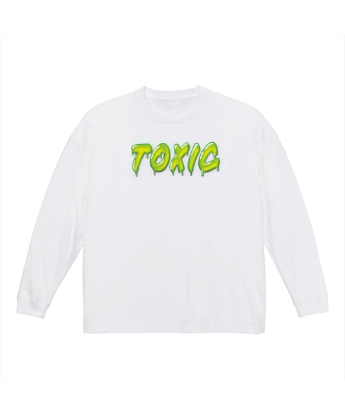 NOBOUND(ノーバウンド)の「NOBOUND(ノーバウンド) 長袖Tシャツ メルティングTOXIC ロゴ プリント ビッグシルエット 5.6オンス ビッグTシャツ メンズ レディース ユニセックス ストリート(Tシャツ/カットソー・メンズ・ホワイト系1/ホワイト系3/ホワイト系2/ホワイト系4/ブラック系2/ブラック系1/ブラック系8/ブラック系7/ブラック系6/ブラック系5/ブラック系4/ブラック系3・XL/L/M/S)」の2枚目の写真