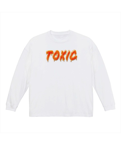 NOBOUND(ノーバウンド)の「NOBOUND(ノーバウンド) 長袖Tシャツ メルティングTOXIC ロゴ プリント ビッグシルエット 5.6オンス ビッグTシャツ メンズ レディース ユニセックス ストリート(Tシャツ/カットソー・メンズ・ホワイト系1/ホワイト系3/ホワイト系2/ホワイト系4/ブラック系2/ブラック系1/ブラック系8/ブラック系7/ブラック系6/ブラック系5/ブラック系4/ブラック系3・XL/L/M/S)」の3枚目の写真