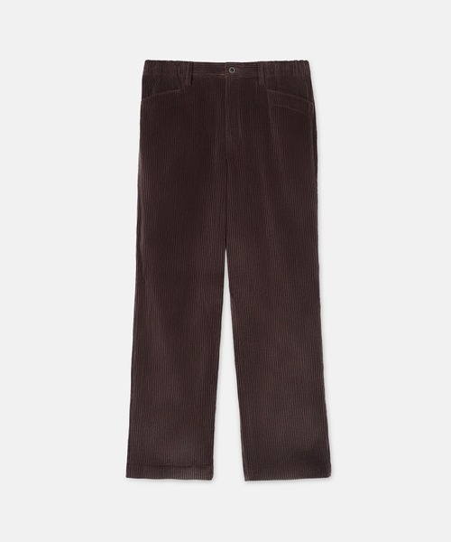 SEAGREEN（シーグリーン）の「SEAGREEN(シーグリーン) WIDE WALE CORDUROY LOOSE PANTS ワイドウェールコーデュロイルーズパンツ（その他パンツ・メンズ・ブラウン/ライトグレー・3/4/2）」の2枚目の写真
