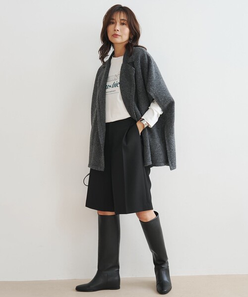 UNFILO（アンフィーロ）の「メランジツイル ハーフパンツ（その他パンツ・レディース・グレー系・LARGE/MEDIUM/SMALL）」の4枚目の写真