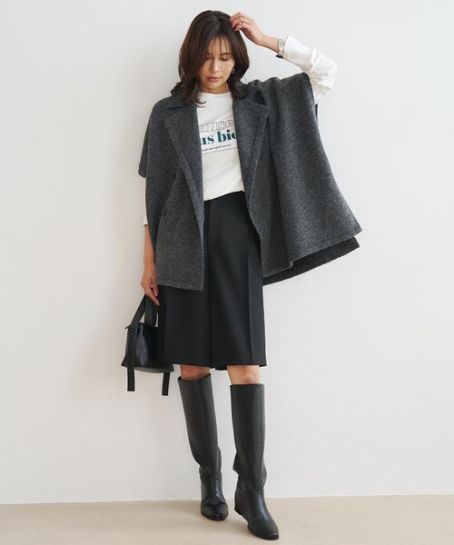 UNFILO（アンフィーロ）の「メランジツイル ハーフパンツ（その他パンツ・レディース・グレー系・LARGE/MEDIUM/SMALL）」の5枚目の写真