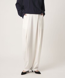 ＜conte＞アシンメトリー ラップワイドパンツ WHITE