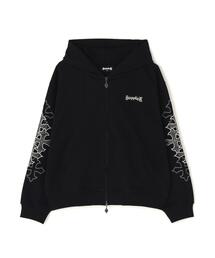 SUPPLIER/サプライヤー/Multiple Cross Leather Patch Zip Hoodie