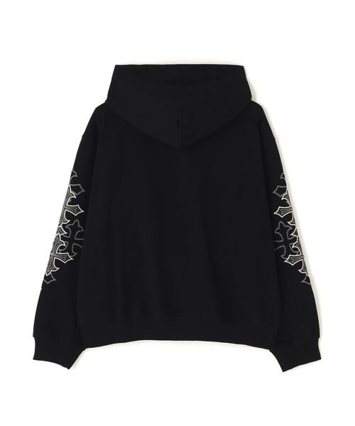 SUPPLIER（サプライヤー）の「SUPPLIER/サプライヤー/Multiple Cross Leather Patch Zip Hoodie（パーカー・メンズ・ブラック/グレー・M/L/XL）」の3枚目の写真
