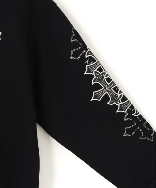 SUPPLIER（サプライヤー）の「SUPPLIER/サプライヤー/Multiple Cross Leather Patch Zip Hoodie（パーカー・メンズ・ブラック/グレー・M/L/XL）」の7枚目の写真