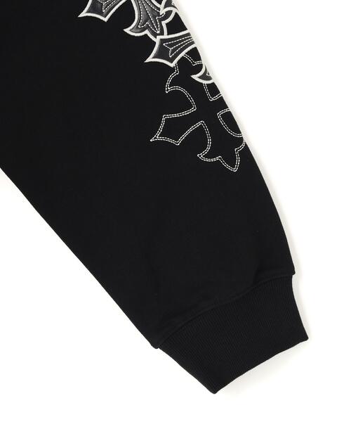 SUPPLIER（サプライヤー）の「SUPPLIER/サプライヤー/Multiple Cross Leather Patch Zip Hoodie（パーカー・メンズ・ブラック/グレー・M/L/XL）」の8枚目の写真