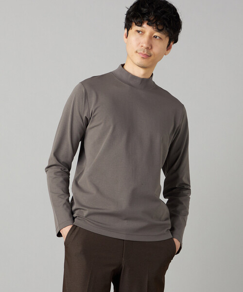 COMME CA MEN（コムサメン）の「【吸水速乾】モックネック ロングスリーブ Tシャツ（Tシャツ/カットソー・メンズ・ホワイト/ブラック/チャコール・M/L）」の3枚目の写真