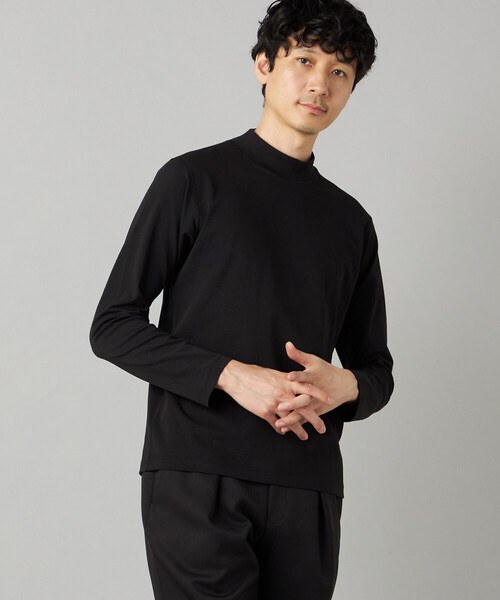COMME CA MEN（コムサメン）の「【吸水速乾】モックネック ロングスリーブ Tシャツ（Tシャツ/カットソー・メンズ・ホワイト/ブラック/チャコール・M/L）」の2枚目の写真