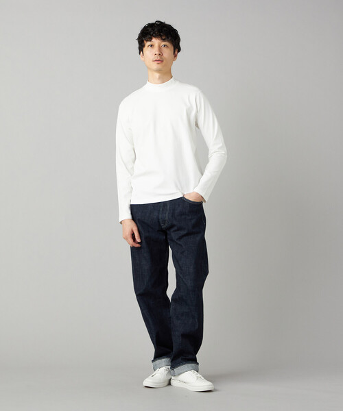 COMME CA MEN（コムサメン）の「【吸水速乾】モックネック ロングスリーブ Tシャツ（Tシャツ/カットソー・メンズ・ホワイト/ブラック/チャコール・M/L）」の5枚目の写真