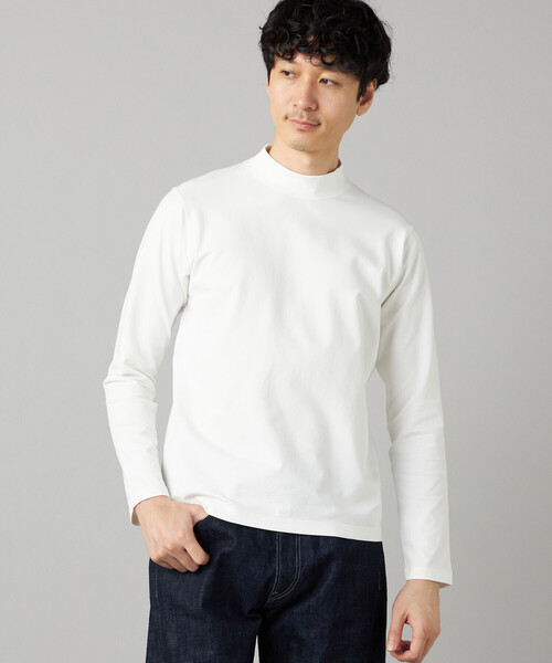COMME CA MEN（コムサメン）の「【吸水速乾】モックネック ロングスリーブ Tシャツ（Tシャツ/カットソー・メンズ・ホワイト/ブラック/チャコール・M/L）」の7枚目の写真