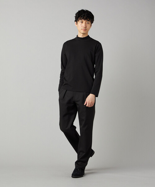 COMME CA MEN（コムサメン）の「【吸水速乾】モックネック ロングスリーブ Tシャツ（Tシャツ/カットソー・メンズ・ホワイト/ブラック/チャコール・M/L）」の9枚目の写真