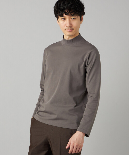 COMME CA MEN（コムサメン）の「【吸水速乾】モックネック ロングスリーブ Tシャツ（Tシャツ/カットソー・メンズ・ホワイト/ブラック/チャコール・M/L）」の16枚目の写真