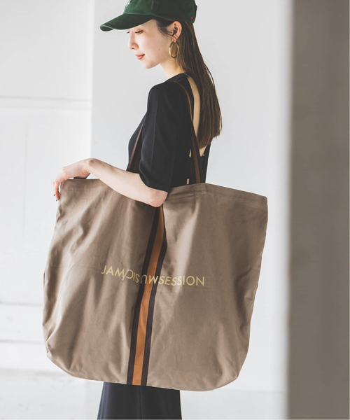 Noble(ノーブル)の「《岡山+WEB限定追加》N.Jam/エヌジャムトートLarge(トートバッグ・レディース・アイボリー/カーキ・FREE)」の8枚目の写真