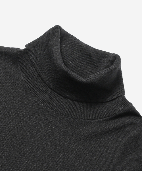 ADHOC(アドホック)の「男女兼用 ベーシック タートルネック ニット (BLACK) (HCALKA4)(ニット/セーター・レディース・その他・90/100/95/105)」の3枚目の写真