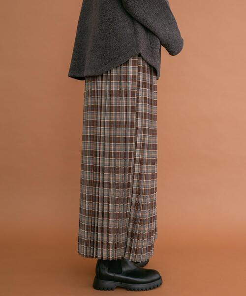 ITEMS URBANRESEARCH(アイテムズ アーバンリサーチ)の「チェックプリーツスカート(スカート・レディース・ネイビー/ブラウン・FREE)」の11枚目の写真