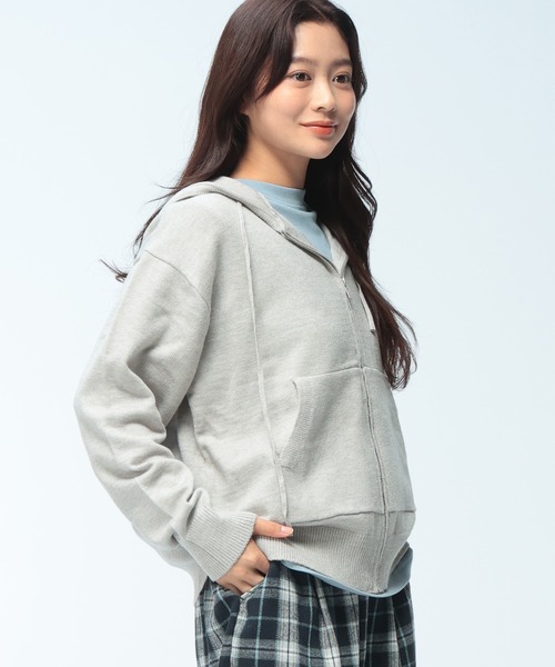 U.S. POLO ASSN.(ユーエスポロアッスン)の「U.S. POLO ASSN. (ユーエスポロアッスン) 【Women】 ニット パーカー フルジップ レディース ワンポイント ロゴ刺繍 ニットカーデ PLL63803(ニット/セーター・レディース・イエロー/グレー/ネイビー/アイボリー・M/L)」の22枚目の写真