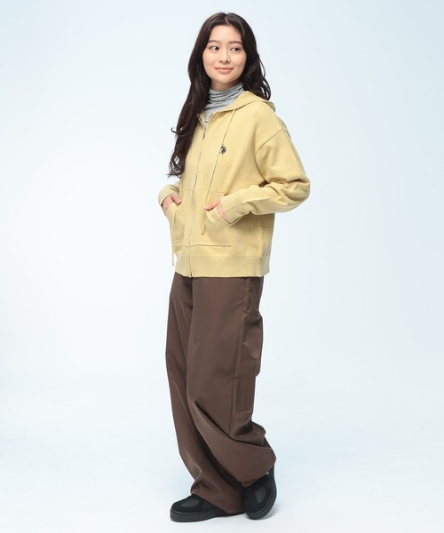 U.S. POLO ASSN.(ユーエスポロアッスン)の「U.S. POLO ASSN. (ユーエスポロアッスン) 【Women】 ニット パーカー フルジップ レディース ワンポイント ロゴ刺繍 ニットカーデ PLL63803(ニット/セーター・レディース・イエロー/グレー/ネイビー/アイボリー・M/L)」の20枚目の写真