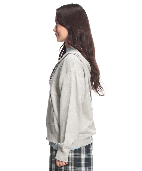 U.S. POLO ASSN.(ユーエスポロアッスン)の「U.S. POLO ASSN. (ユーエスポロアッスン) 【Women】 ニット パーカー フルジップ レディース ワンポイント ロゴ刺繍 ニットカーデ PLL63803(ニット/セーター・レディース・イエロー/グレー/ネイビー/アイボリー・M/L)」の12枚目の写真