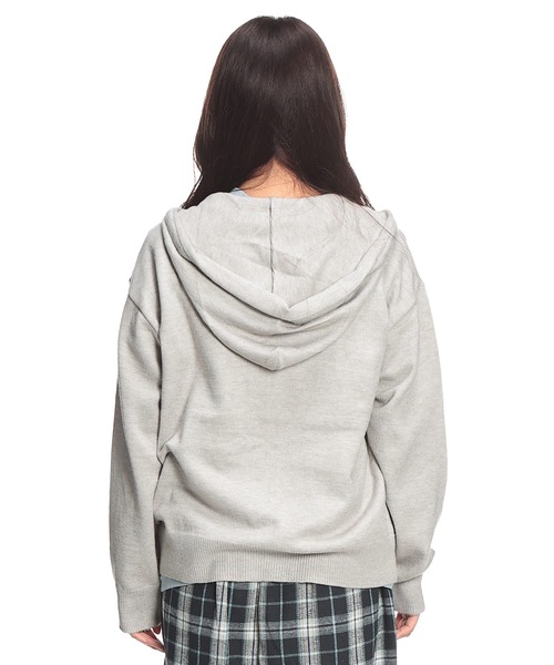 U.S. POLO ASSN.(ユーエスポロアッスン)の「U.S. POLO ASSN. (ユーエスポロアッスン) 【Women】 ニット パーカー フルジップ レディース ワンポイント ロゴ刺繍 ニットカーデ PLL63803(ニット/セーター・レディース・イエロー/グレー/ネイビー/アイボリー・M/L)」の13枚目の写真
