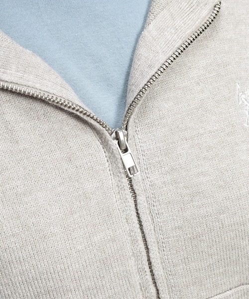 U.S. POLO ASSN.(ユーエスポロアッスン)の「U.S. POLO ASSN. (ユーエスポロアッスン) 【Women】 ニット パーカー フルジップ レディース ワンポイント ロゴ刺繍 ニットカーデ PLL63803(ニット/セーター・レディース・イエロー/グレー/ネイビー/アイボリー・M/L)」の15枚目の写真