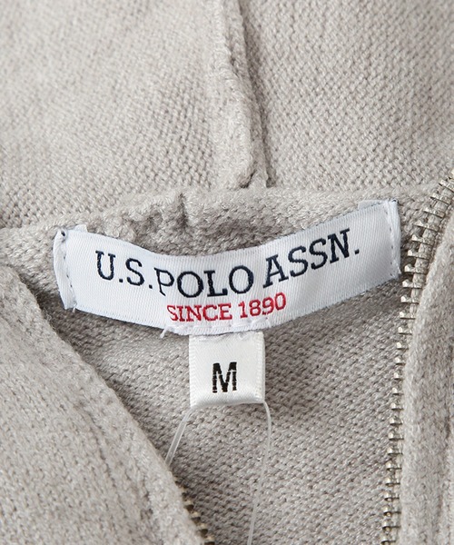 U.S. POLO ASSN.(ユーエスポロアッスン)の「U.S. POLO ASSN. (ユーエスポロアッスン) 【Women】 ニット パーカー フルジップ レディース ワンポイント ロゴ刺繍 ニットカーデ PLL63803(ニット/セーター・レディース・イエロー/グレー/ネイビー/アイボリー・M/L)」の10枚目の写真