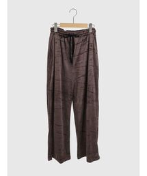 Brushed dot wide pants